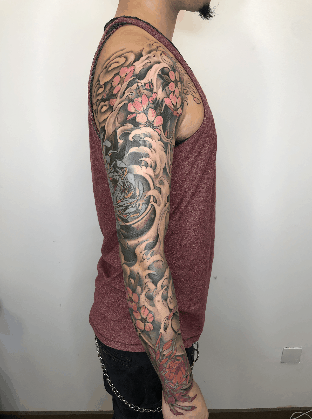 wave-japanese-sleeve-tattoo